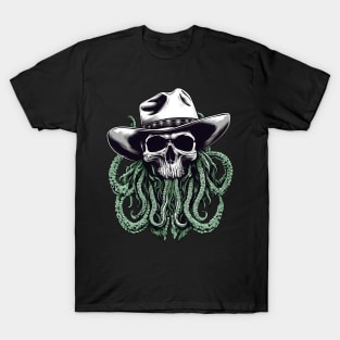 Lovecraftian Cowboy - Skull and Tentacles T-Shirt